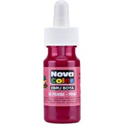 Nova Color Ebru Boya Şişe Pembe - Nova Color