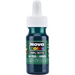 Nova Color Ebru Boya Şişe Yeşil - Nova Color