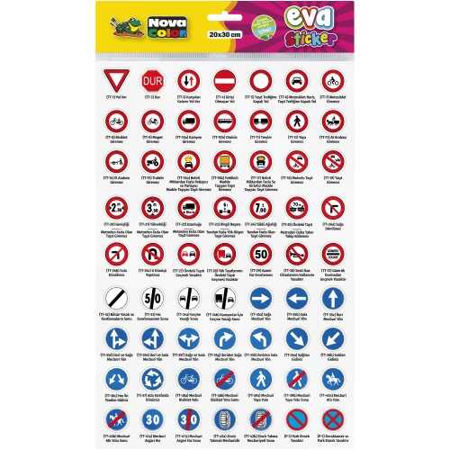 Nova Color Eva Sticker Trafik İşaretleri 2