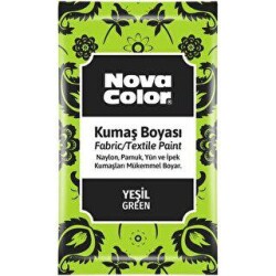 Nova Color Kumaş Boyası Toz Yeşil 12Gr - Nova Color