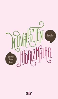 Novalis`ten Aforizmalar kapağı