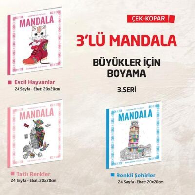 NTT - 3 lü Mandala Boyama Seti 3. Seri - 1