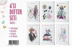 6`lı Defter Seti - Girls - Note The Time