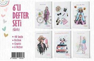 6`lı Defter Seti - Girls - 1