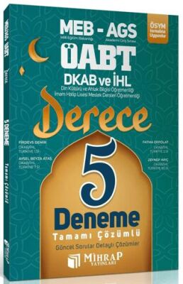 ÖABT MEB-AGS Din Kültürü ve Ahlak Bilgisi Öğretmenliği Derece 5 Deneme Çözümlü - 1