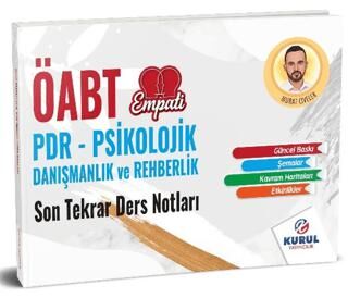 Kurul Yayıncılık ÖABT Empati PDR - Psikolojik Danışmanlık ve Rehberlik Son Tekrar Ders Notları - 1