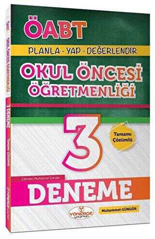 Yönerge Yayınları ÖABT Okul Öncesi Öğretmenliği 3 Deneme Çözümlü - Yönerge Yayınları