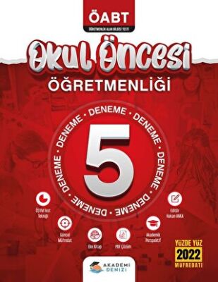 Akademi Denizi Yayıncılık ÖABT Okul Öncesi Öğretmenliği 5`li Deneme - 1