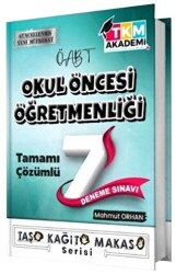 TKM Akademi ÖABT Okul Öncesi Öğretmenliği 7 Deneme Çözümlü - TKM Akademi
