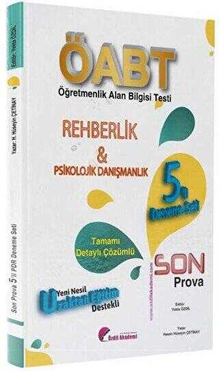 Özdil Akademi Yayınları ÖABT Rehberlik ve Psikolojik Danışmanlık Son Prova 5 Deneme Çözümlü - Özdil Akademi Yayınları
