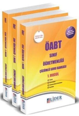 Lider Yayınları ÖABT Sınıf Öğretmenliği Çözümlü Soru Bankası Modüler Set - 1