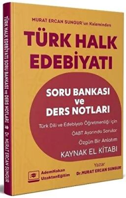 Adem Hakan ÖABT Türk Dili ve Edebiyatı Türk Halk Edebiyatı Soru Bankası ve Ders Notları - 1