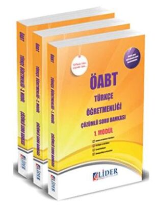 Lider Yayınları ÖABT Türkçe Öğretmenliği Çözümlü Soru Bankası Modüler Set - 1