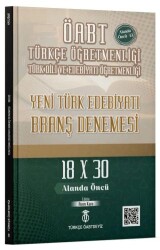 ÖABT Türkçe-Türk Dili Edebiyatı Yeni Türk Edebiyatı 18x30 Deneme Çözümlü - Türkçe ÖABTDEYİZ