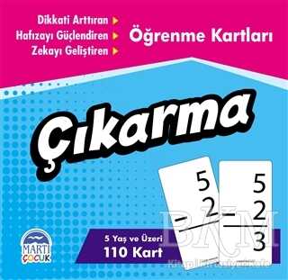 Öğrenme Kartları - Çıkarma - Martı Çocuk Yayınları