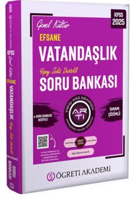 Öğreti Akademi 2025 KPSS Genel Kültür Efsane Vatandaşlık Tamamı Çözümlü Soru Bankası - 1