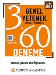 3X60 Genel Yetenek Deneme Türkçe-matematik - Öğreti Akademi