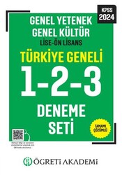 Öğreti Akademi Öğreti Akademi 2024 KPSS Genel Yetenek Genel Kültür Lise-Ön Lisans Tamamı Çözümlü Türkiye Geneli 1-2-3 3`lü Deneme Seti - Öğreti Akademi