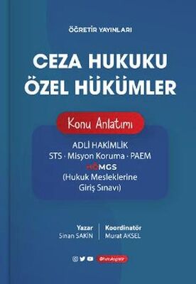 Öğretir Yayınları Ceza Hukuku Özel Hükümler Konu Anlatımı - 1