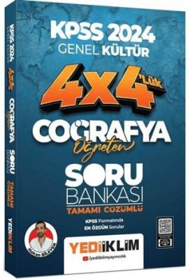 Yediiklim Yayınları 2024 KPSS Coğrafya Öğreten 4x4 Tamamı Çözümlü Soru Bankası - 1