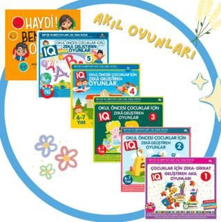 Okul Öncesi Çocuklar İçin IQ Zeka Geliştiren Oyunlar 6 kitap - 1