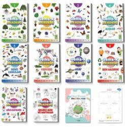 Okul Öncesi GEMS-K AKADEMİ Eğitim Seti 12 Parça - Onburda Yayınları