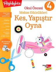 Okul Öncesi Makas Etkinlikleri Kes, Yapıştır, Oyna 4. Seviye - Dikkat Atölyesi Yayınları