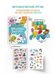 Okyanus Boyama Kitabı - Oyun Hamuru, Oyuncak ve Çıkartma Hediyeli - Bigkids Yayınları