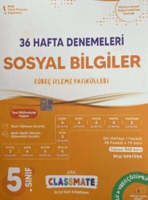 Okyanus Yayınları 5. Sınıf Sosyal Bilimler Classmate 36 Hafta Denemeleri - 1