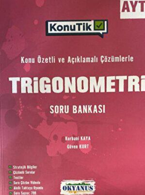 Okyanus Yayınları AYT KonuTik Trigonometri Soru Bankası - 1
