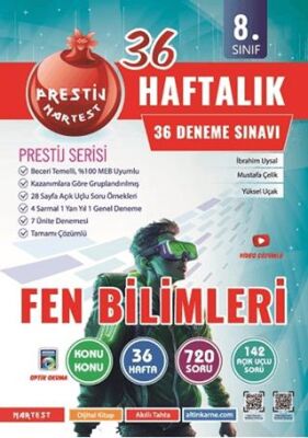 Nartest Yayınevi 8. Sınıf Haftalık Fen Bilimleri Denemeleri - 1