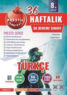 Omage Yayınları 8. Sınıf Haftalık Türkçe Denemeleri - 1