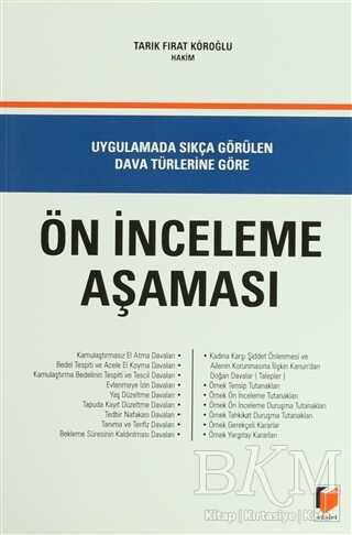 Ön İnceleme Aşaması - Adalet Yayınevi