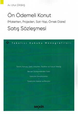 Ön Ödemeli Konut Maketten, Projeden, Sat - Yap, Örnek Daire Satış Sözleşmesi - Seçkin Yayıncılık