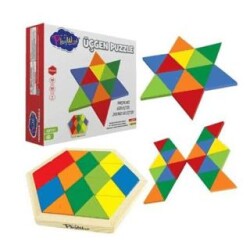 Onyıl Kutuda 24 Parça Ahşap Üçgen Puzzle - Playwood