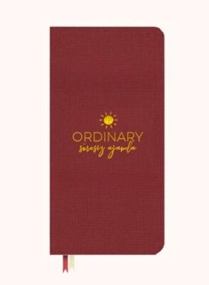 Ordinary Süresiz Ajanda - Bordo Keten - 1