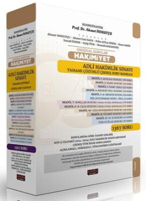 Orijinal Sorular HAKİMİYET Adli Hakimlik Sınavı Çıkmış Soru Bankası Seti - 1