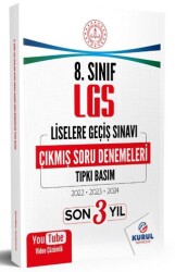 Kurul Yayıncılık 8. Sınıf LGS Son 3 Yıl Tıpkı Basım Çıkmış Soru Denemeleri - Kurul Yayıncılık