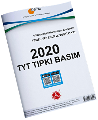 A Yayınları ÖSYM 2020 TYT Video Çözümlü Tıpkı Basım Orijinal Çıkmış Sorular - 1