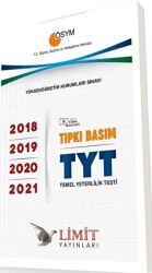 ÖSYM Tıpkı Basım TYT 2018-2019-2020-2021 Deneme Sınavları - Limit Yayınları