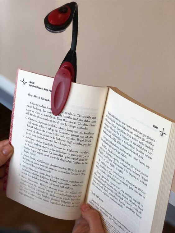 Out Of The Blue Kitap Okuma Lambası 2 Ledli 16cm - Kırmızı