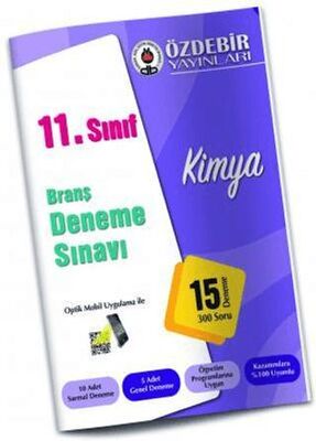 Özdebir Yayınları 11. Sınıf Kimya 15 Deneme - 1