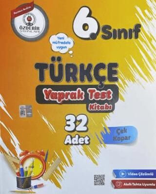 6. Sınıf Türkçe Yaprak Test Çek - Kopar - 1