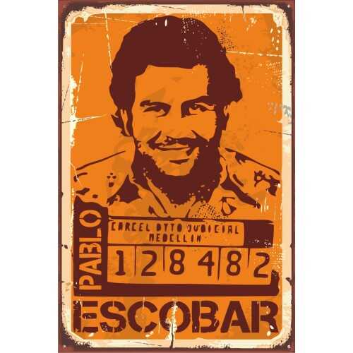Pablo Escobar Retro Vintage Ahşap Poster