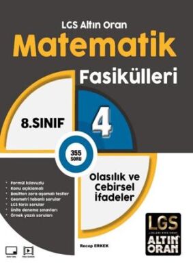 Borealis Yayıncılık LGS Altın Oran Matematik Fasikülleri 4 Olasılık ve Cebirsel İfadeler - 1