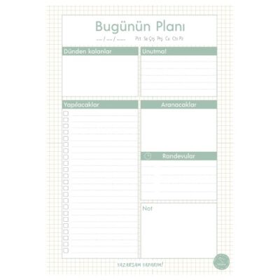 Süresiz Günlük Planlayıcı Minimal Desenli - 1