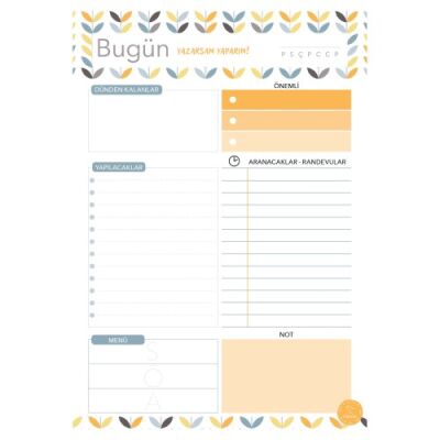 Süresiz Günlük Planlayıcı Yaprak Desenli - 1