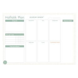 Paloma Süresiz Haftalık Planlayıcı Minimal Desenli - Paloma Yayınevi