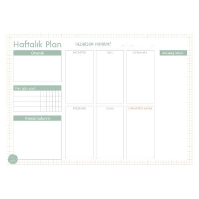 Paloma Süresiz Haftalık Planlayıcı Minimal Desenli - 1