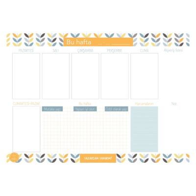 Paloma Süresiz Haftalık Planlayıcı Yaprak Desenli - 1